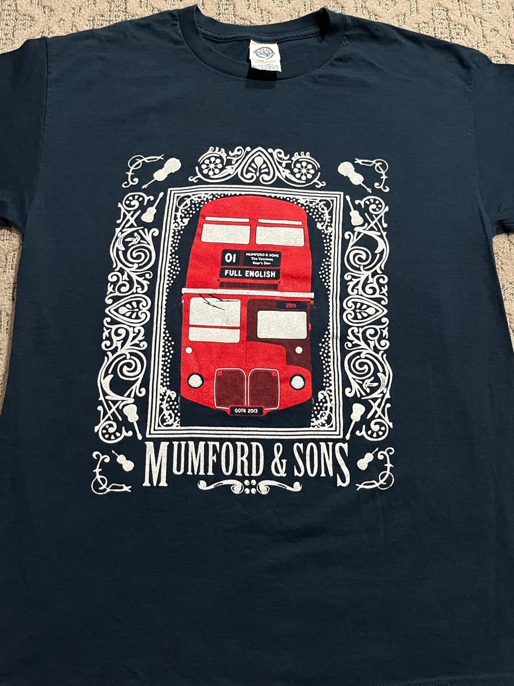 🎸 '15 Mumford & Sons Band Wilder Mind Tour 2 Side Full English Unworn Tee